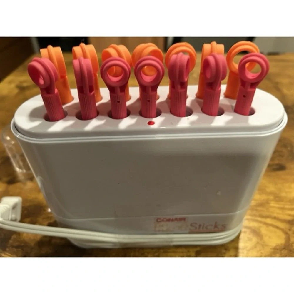 Conair Hot‎ Sticks Traveller 14 Flexible Rollers Model HS18W Complete Set Tested